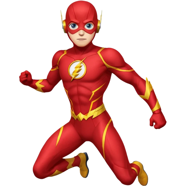 The Flash with blue eyes emoji