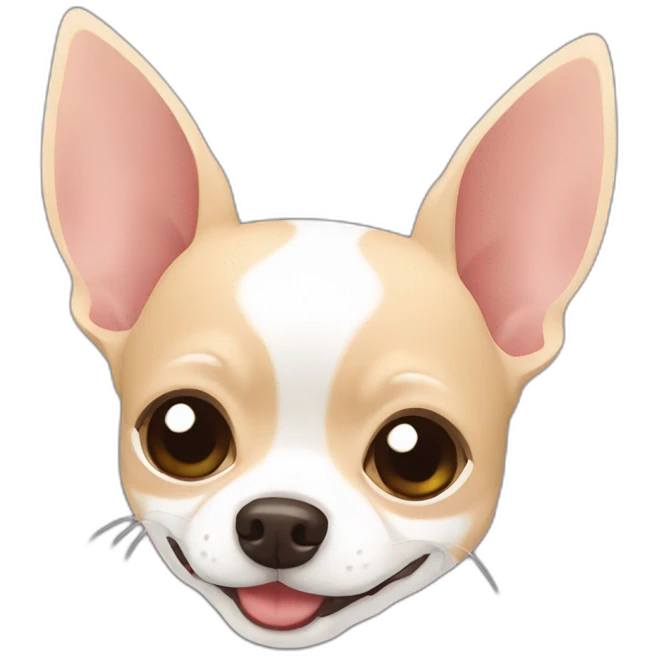 Happy chihuahua flat style simple emoji