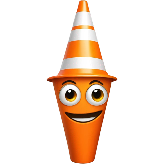 Special person eating a traffic cone emoji