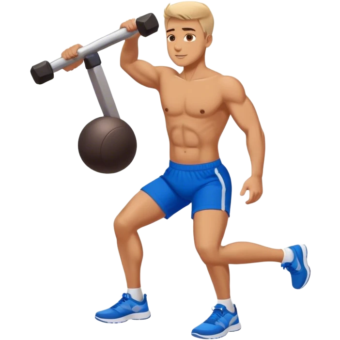 glute-bridges-exercise guy with blue shorts  emoji