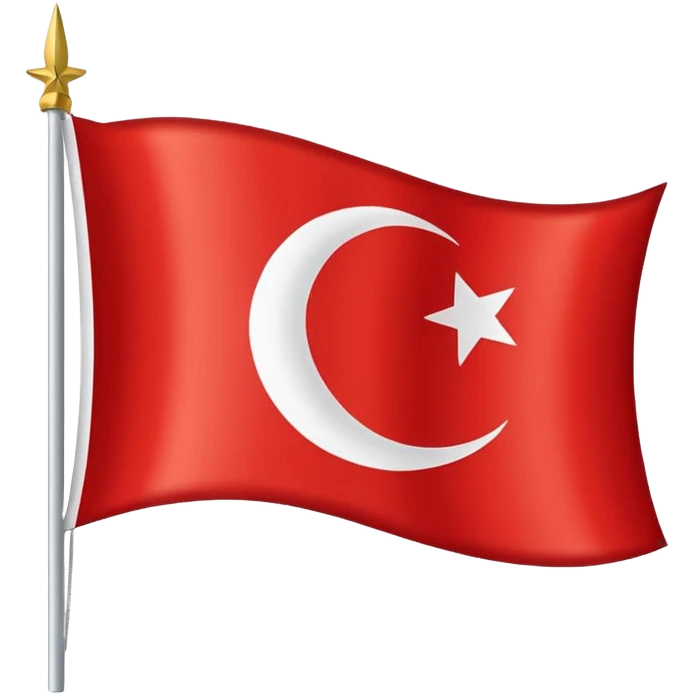 Turkish flag in blue emoji