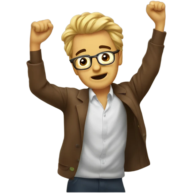 uomo che fa la dab emoji