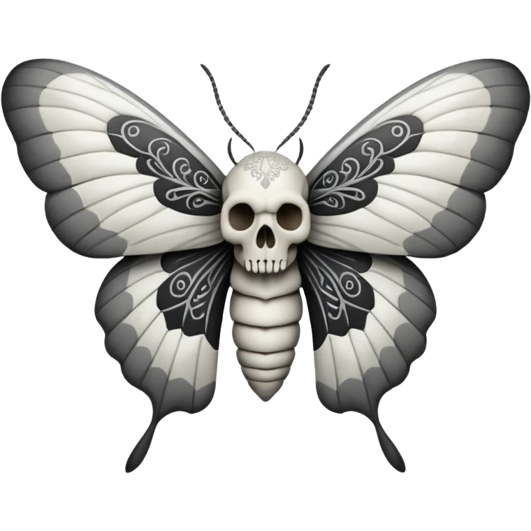 Skull moth emoji