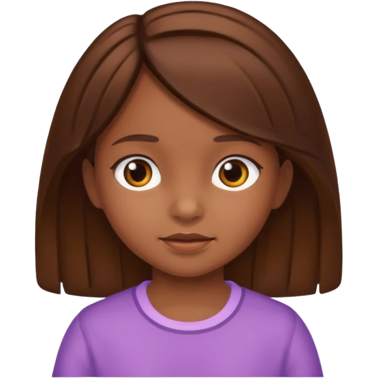 Child girl brown  emoji