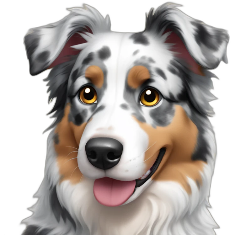 blue merle Australian shepherd emoji