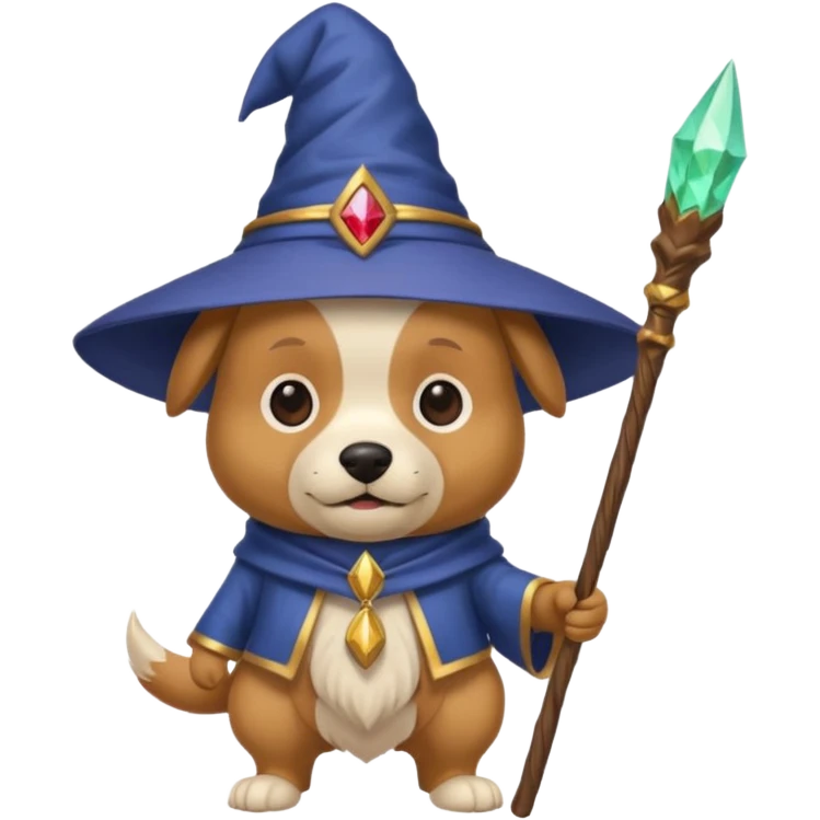 Dog wizard emoji