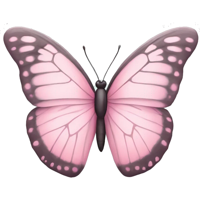 Pastell pink butterfly emoji