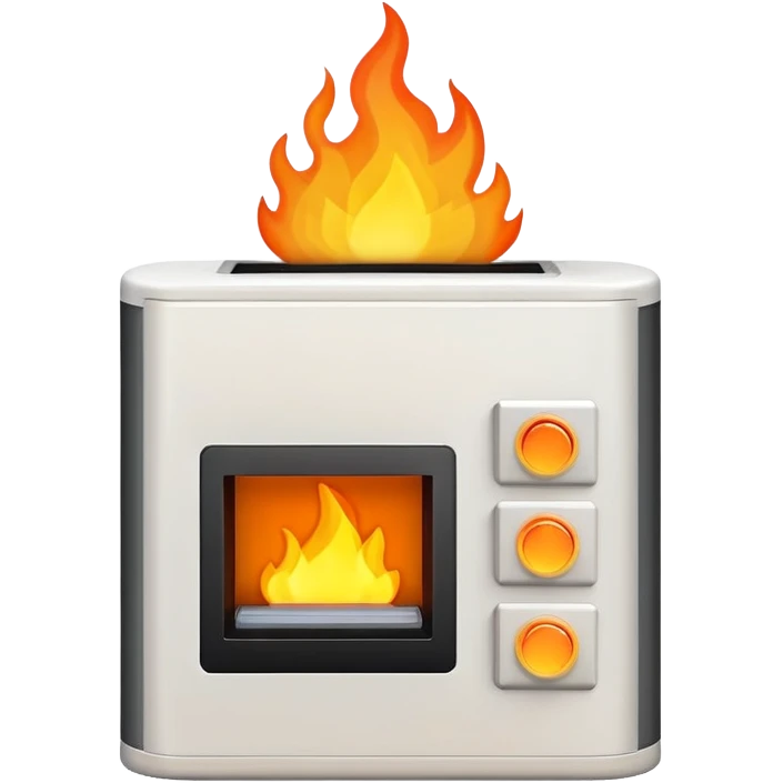 home heating system with flames emoji
