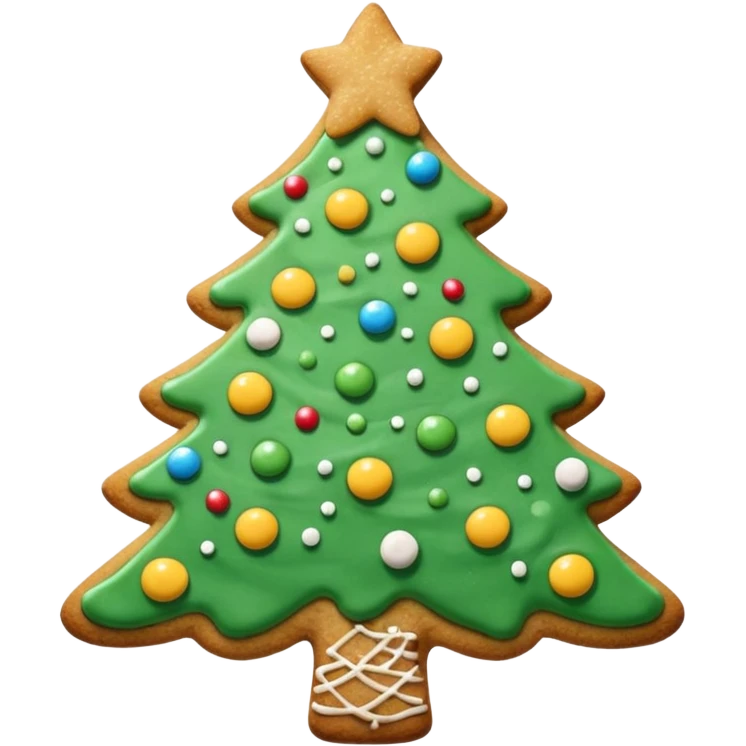 cookie in shape of christmas tree emoji