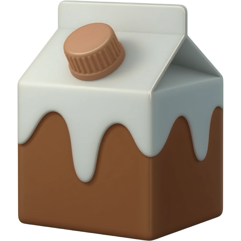 Caixa de Suco de chocolate emoji