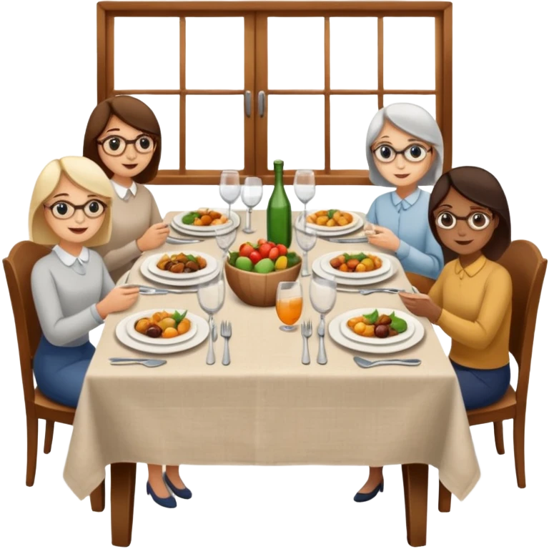 set table for shared dining with people emoji