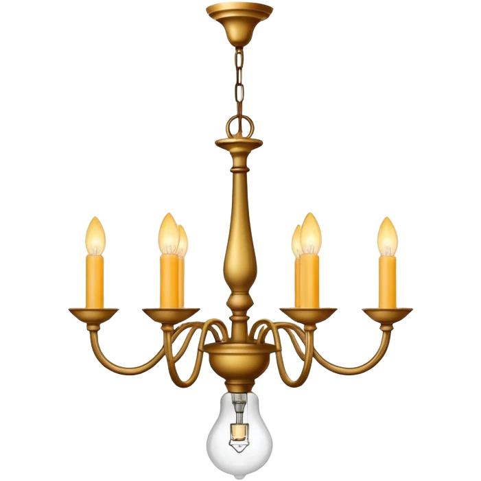 light bulb on a chandelier emoji