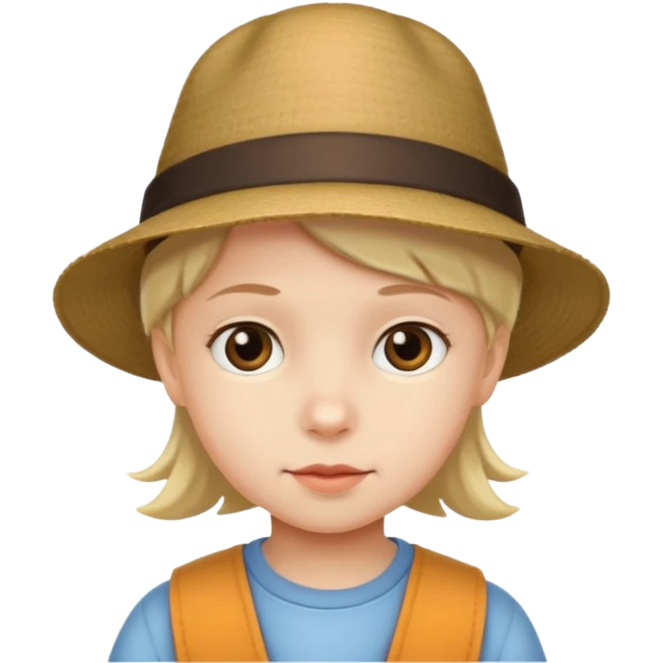 child with hat emoji