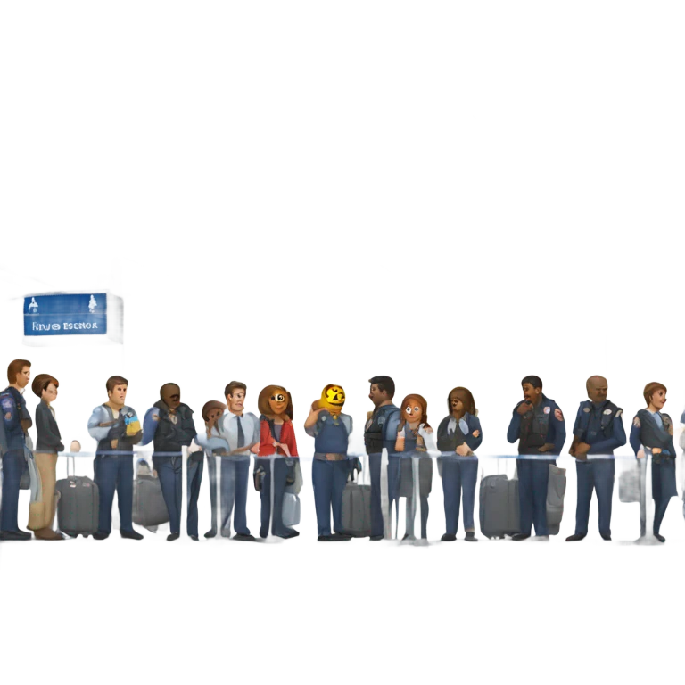 Really long tsa line emoji