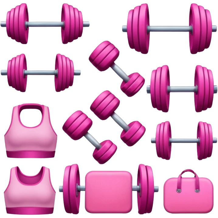 Gym elements pink  emoji