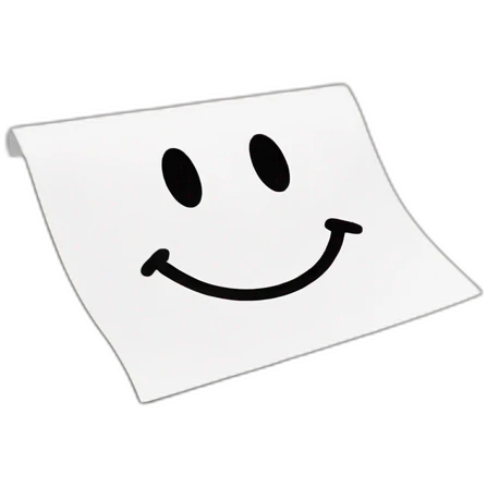 rectangular piece of paper with a smiley on it emoji
