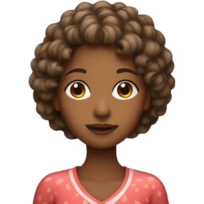 brown female with curly hair holding watermelon  emoji