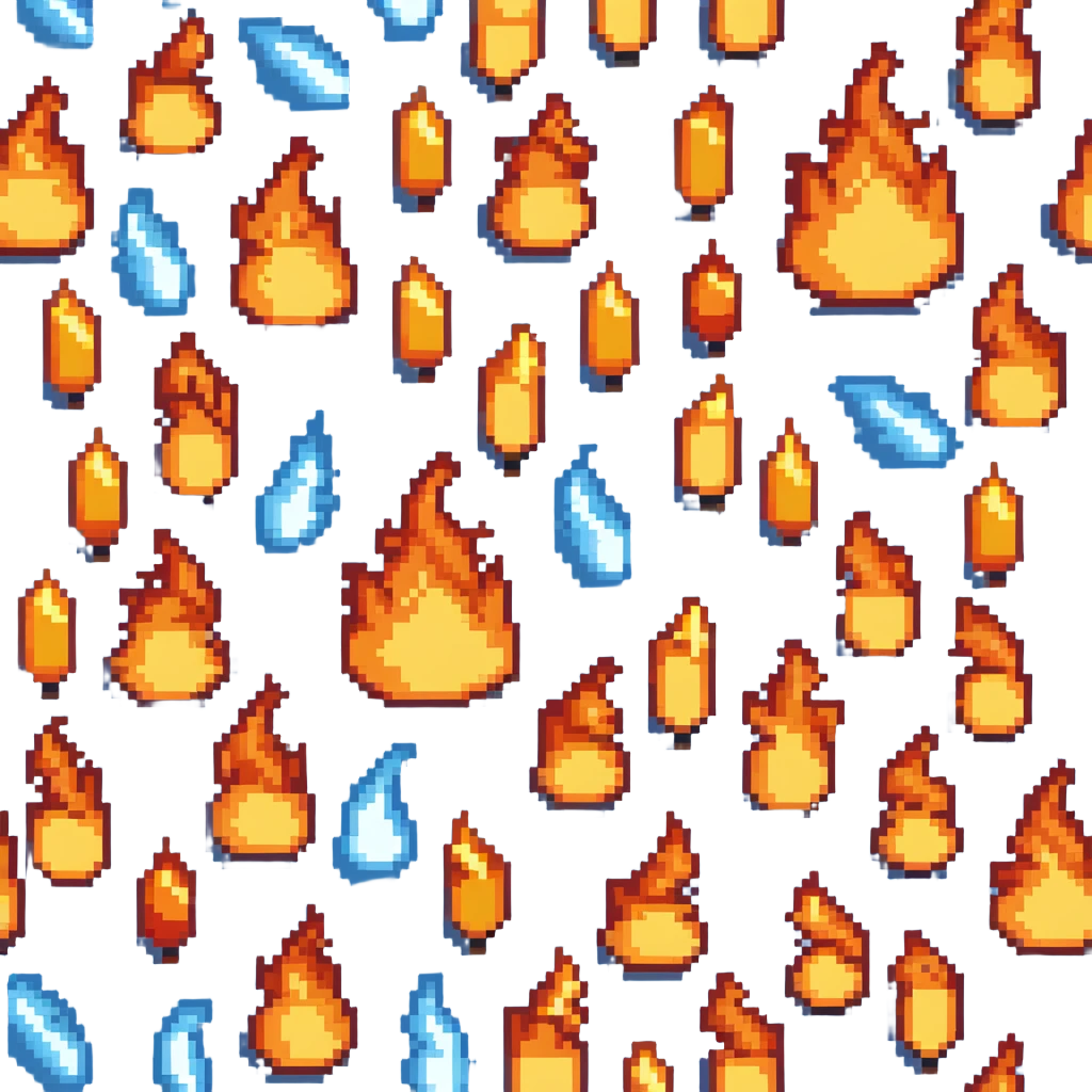 right fire end cap, flame tip pointing right, orange and yellow emoji