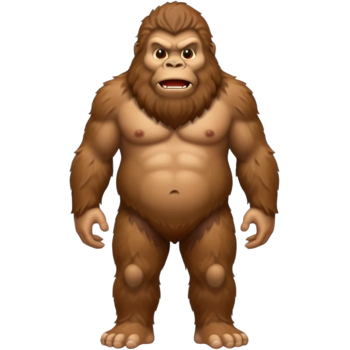 Create a scary full bodied emoji of Bigfoot emoji