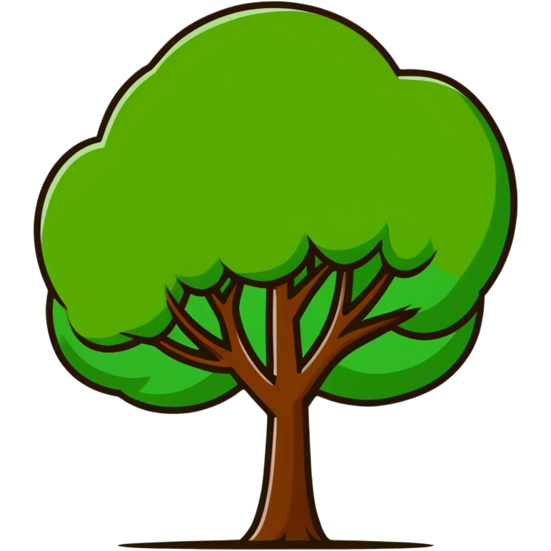 green tree with brown trunk emoji