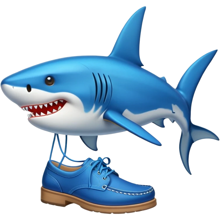 Tiburón con zapatos emoji