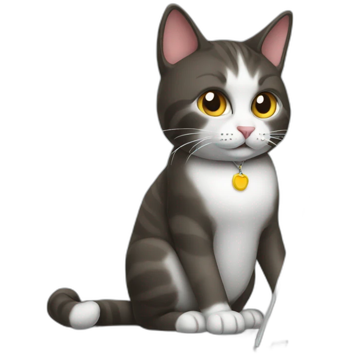 cat working with laptop emoji