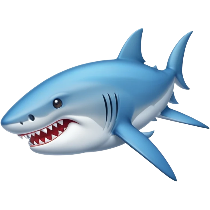 Un tiburón con zapatos azules emoji