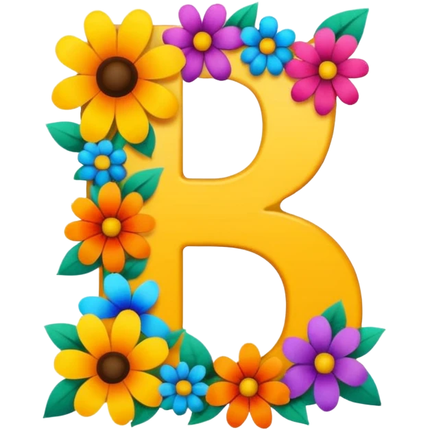 bold number 7s outlined or accented with colorful flowers emoji