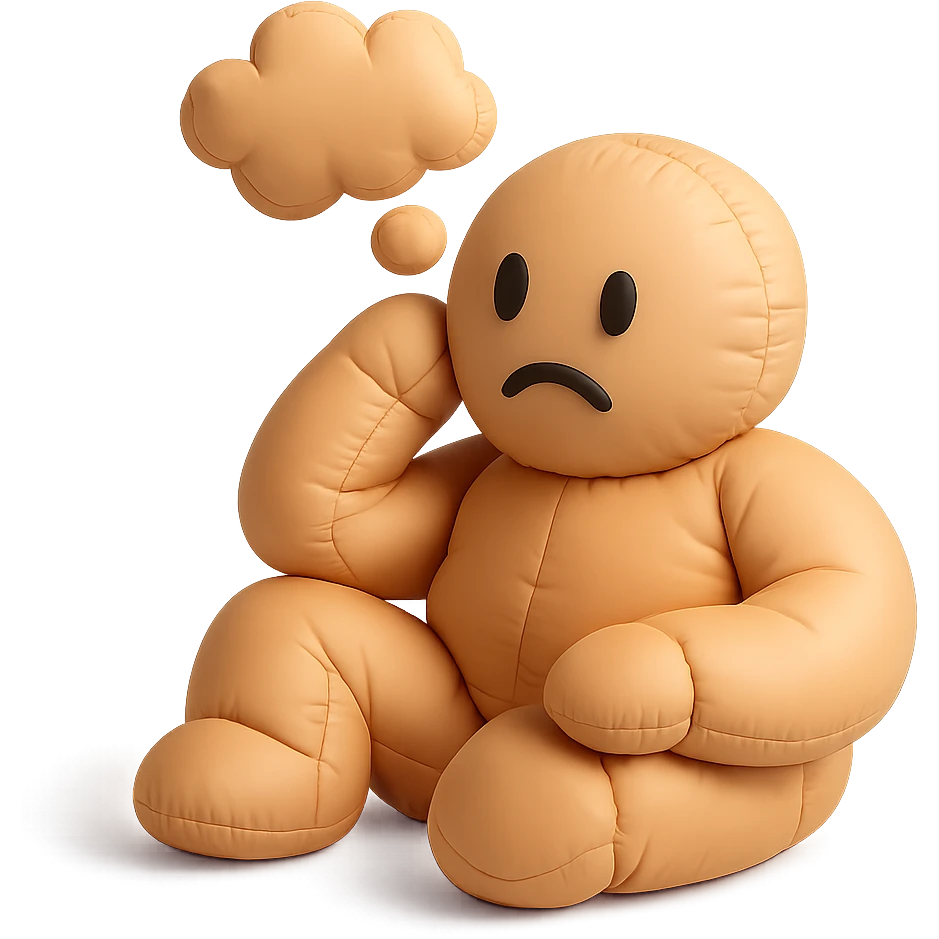doodle person thinking emoji