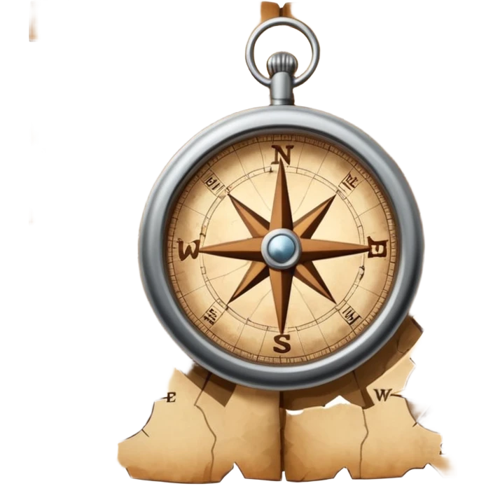 a map and a compass broken emoji