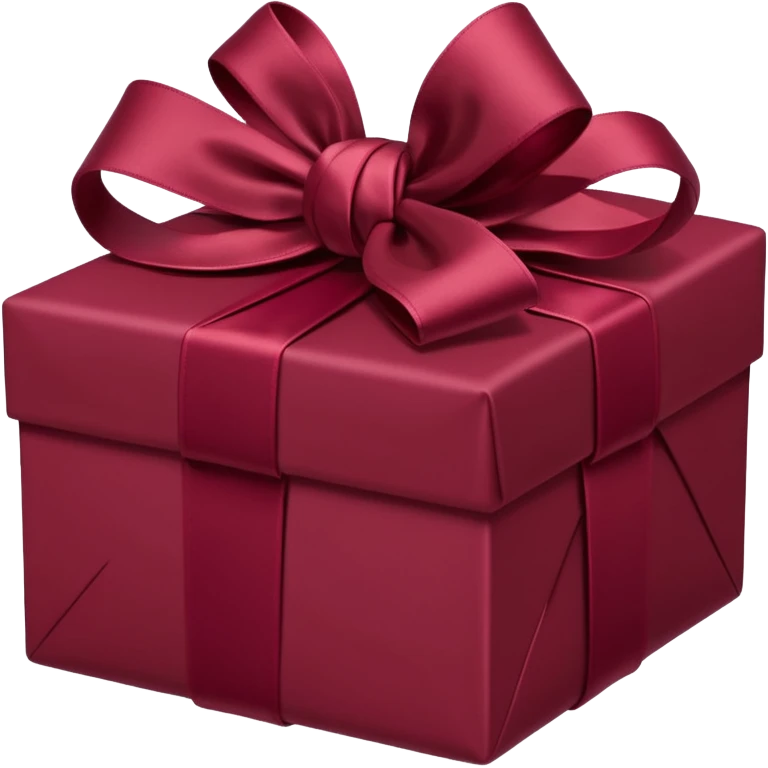 burgundy present with burgundy bow emoji