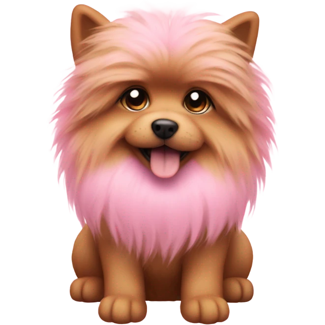 Pink dog emoji