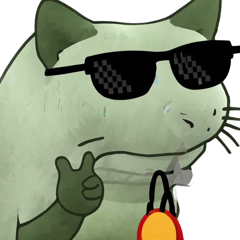 Cat with sunglasses emoji
