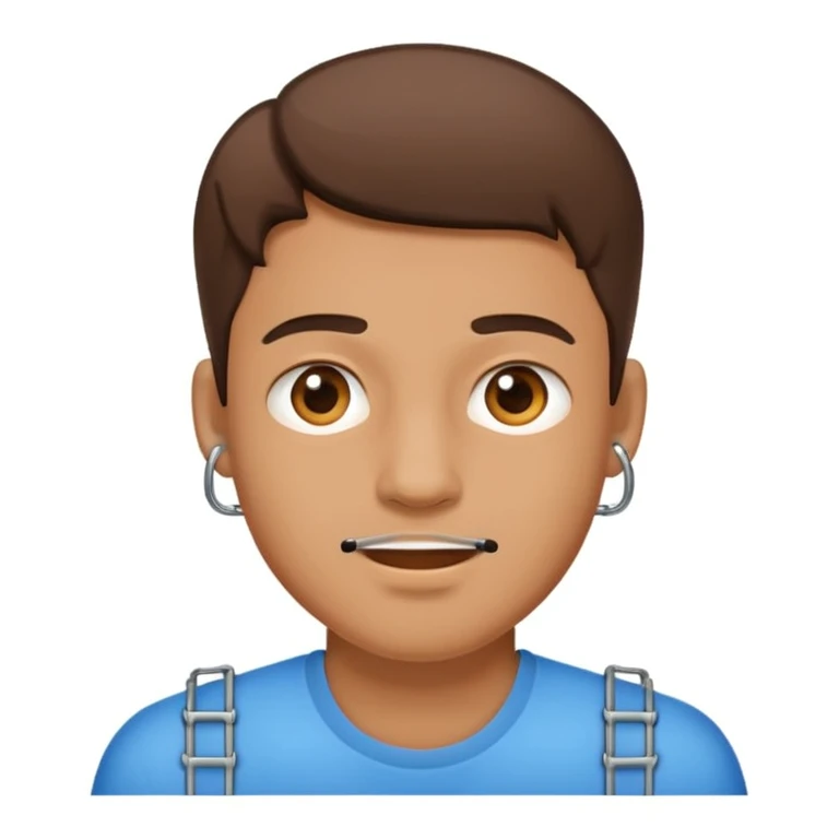 Un hombre con brackets medio morenito  emoji