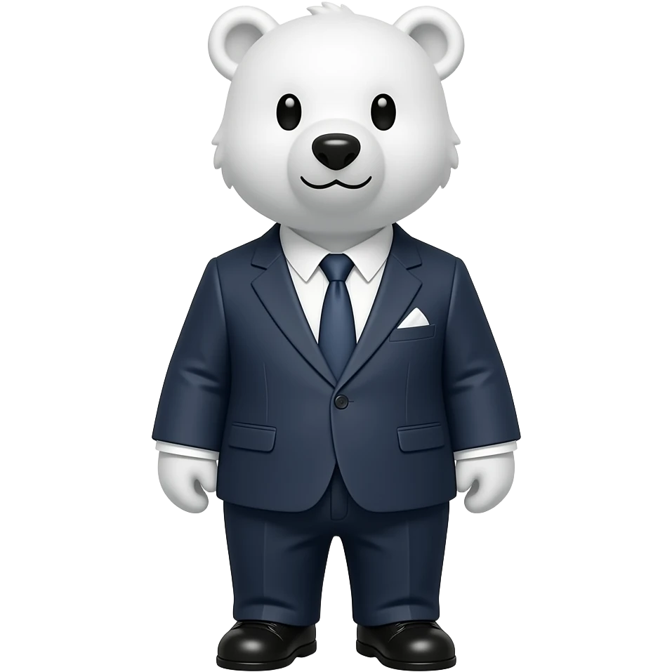white bear with suit emoji