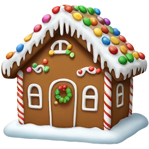 Gingerbread house emoji