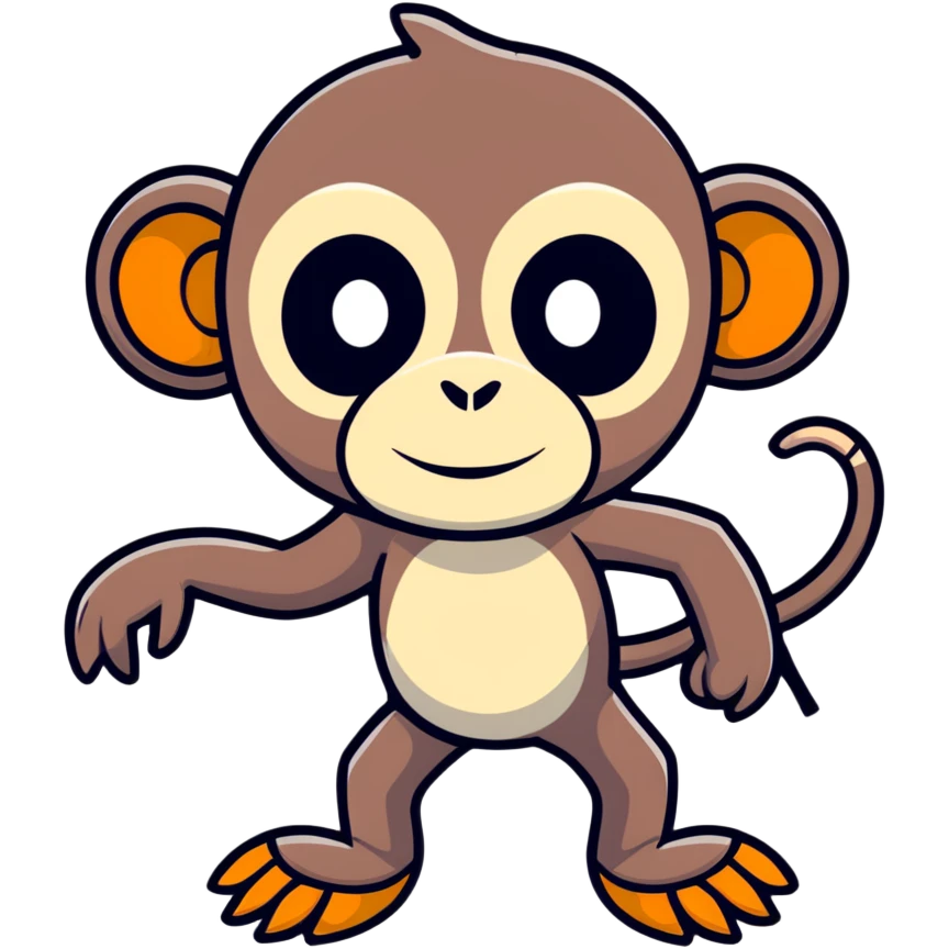 A monkey with Xenomorph features, elongated head, black exoskeleton, and biomechanical appearance emoji