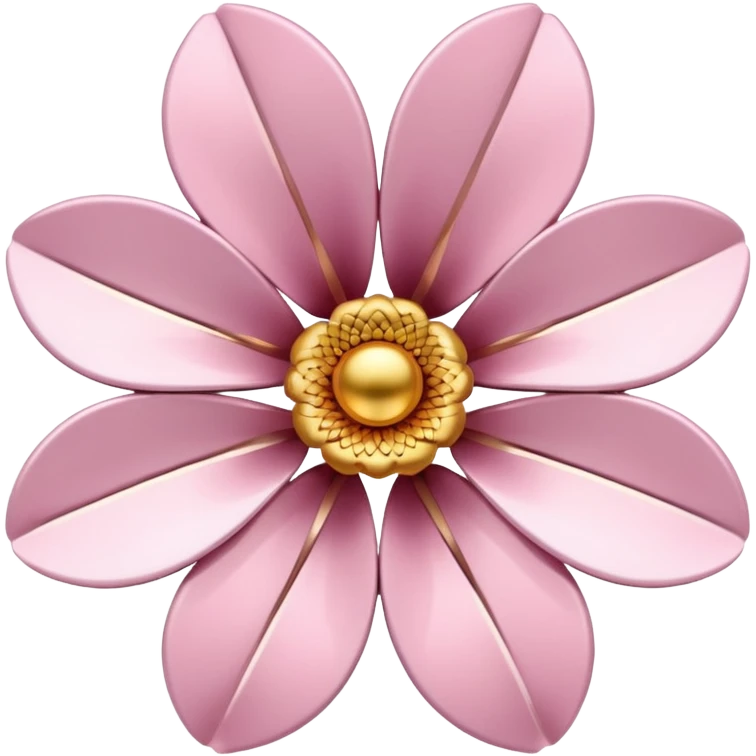 light pink metallic 3d flower emoji