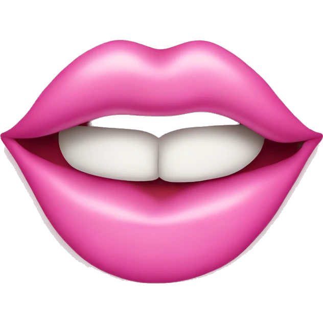 Pink kiss emoji