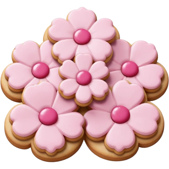 Cherry blossom shaped cookies  emoji