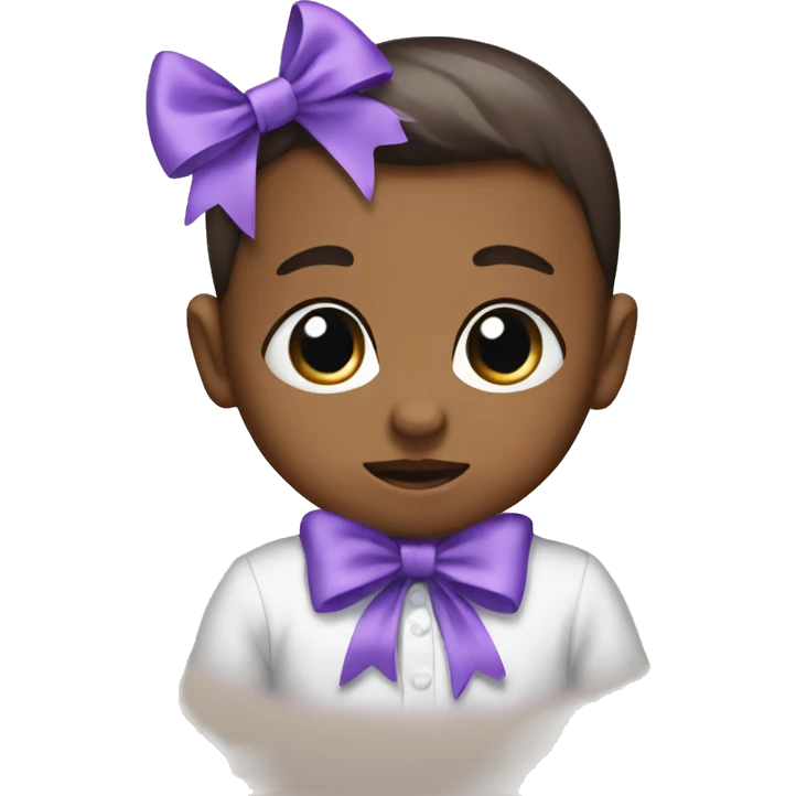 Baby purple bow emoji