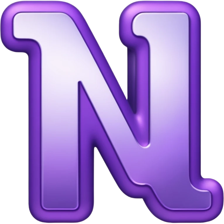 Shiny purple letters that spells "YOU" emoji