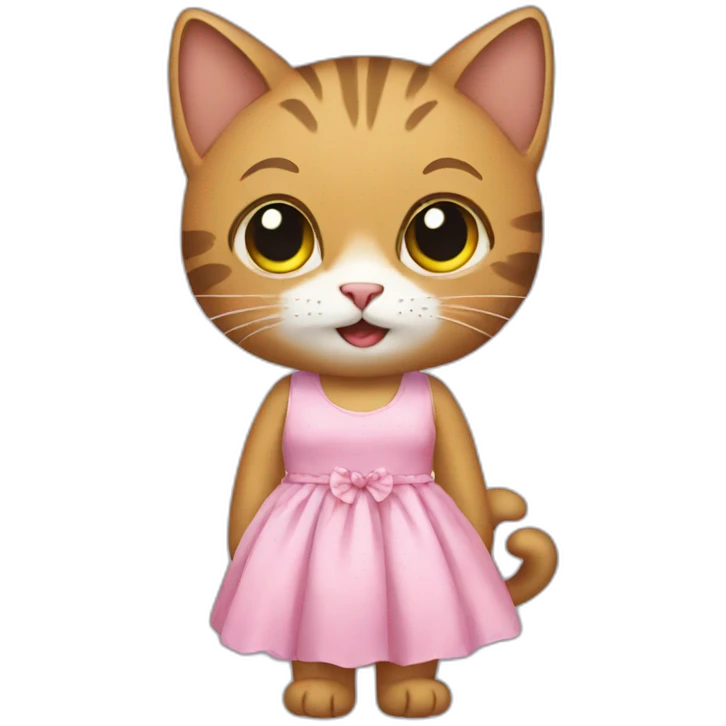 Cat with a dress emoji
