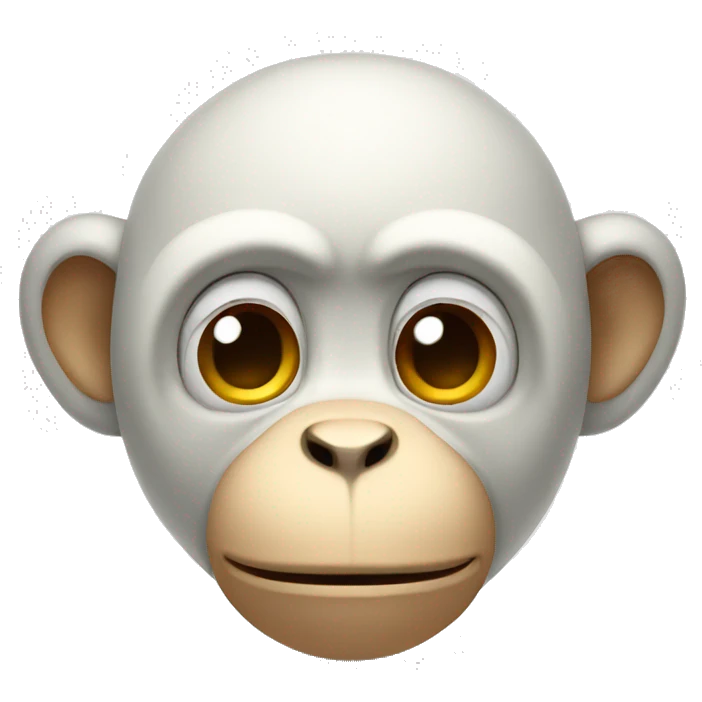 white monkey sad emoji