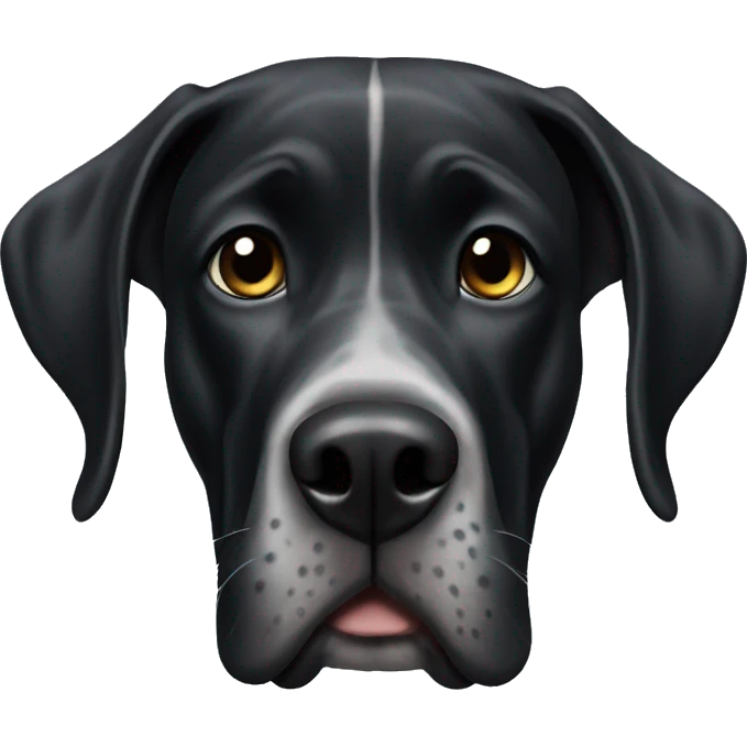 Black great dane  emoji