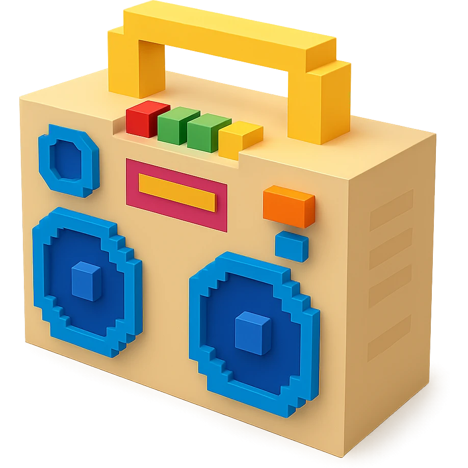 beige boombox emoji