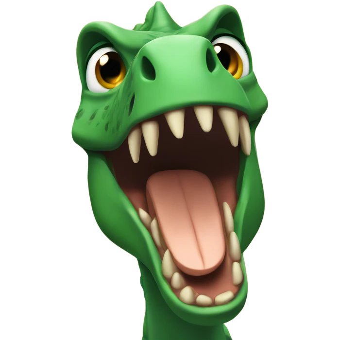 Dinosaur flipping me off emoji
