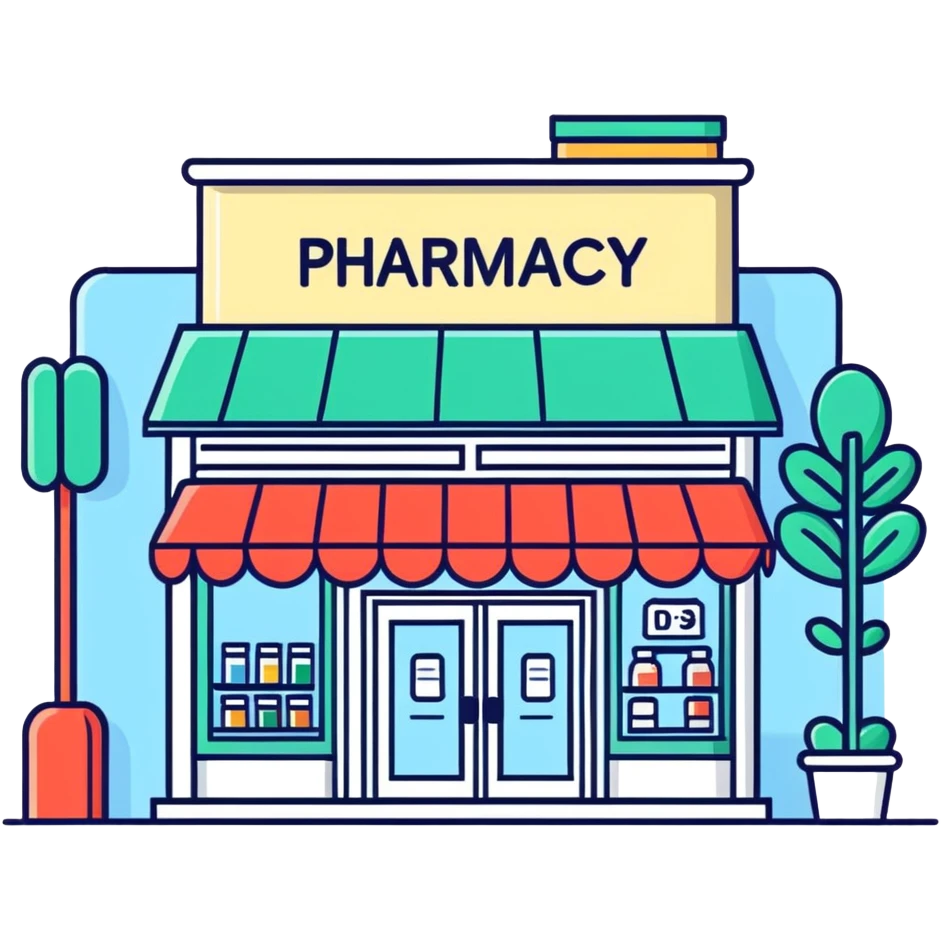Pharmacy storefront emoji