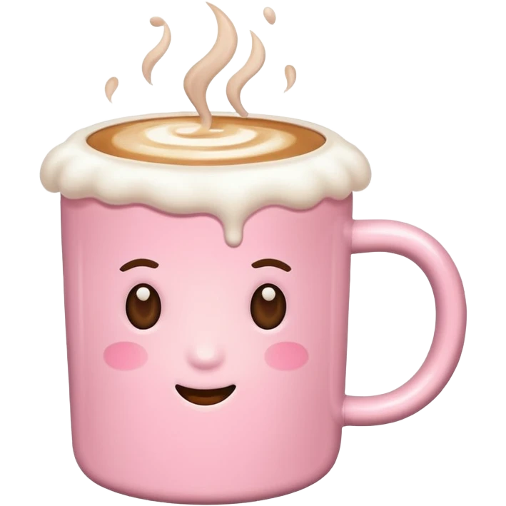 Cute Pastel pink coffee emoji