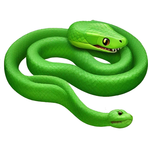 Green mamba snake emoji